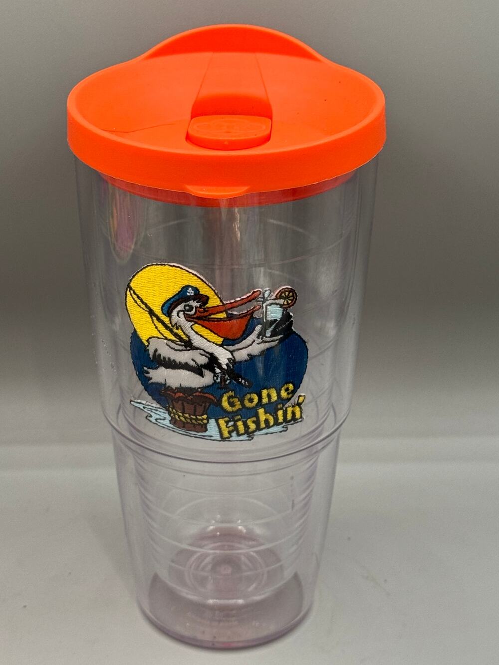 Tervis 24oz GONE FISHIN Pelican Patch Hot/Cold Travel Cup Tumbler